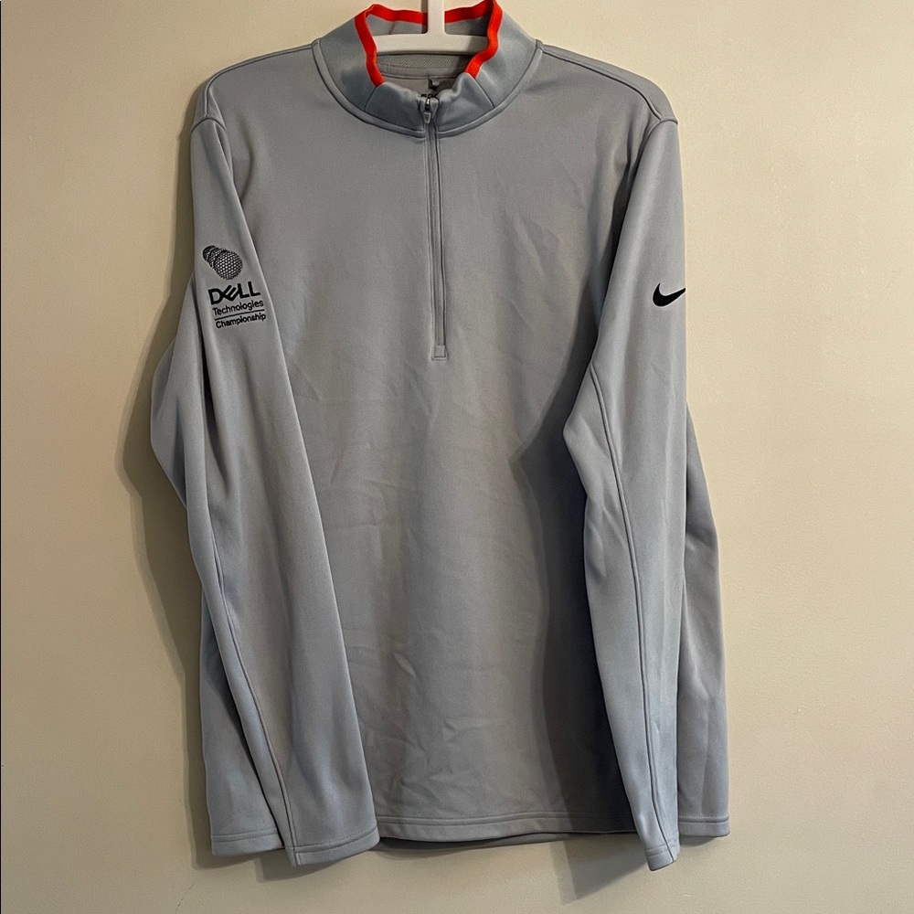 Nike Light Gray Men's Quarter-Zip Jacket